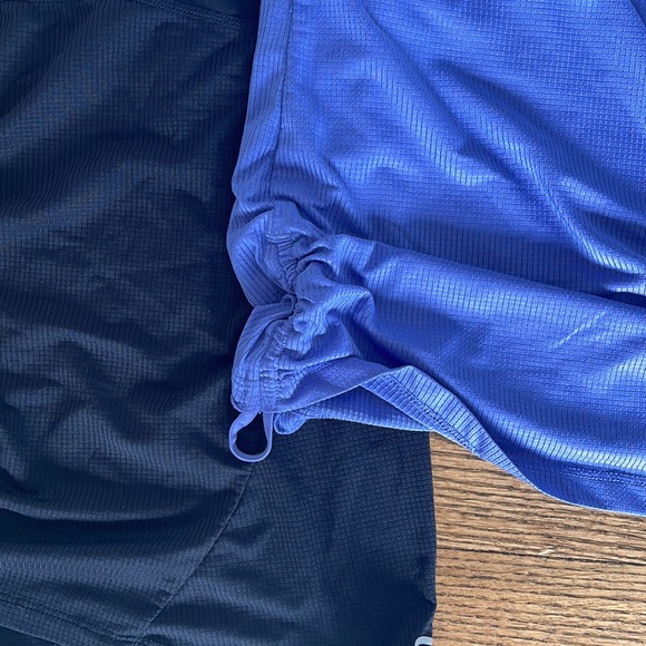 Fabletics ruched, tank top, black, purple size large - Picture 2 of 4